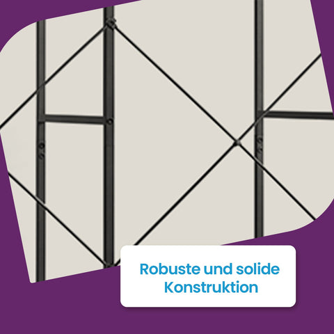 Rootz Wardrobe Open Clothes Rack - Cloakroom Clothes Rail - Steel & Wood - Strong Support - 40x141x180cm