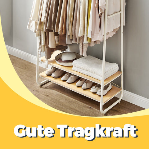 Rootz Clothes Rack - Garment Rail - Wardrobe Organizer - Durable & Spacious - 45x100x160 cm