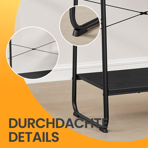 Rootz Clothing Staircase - Garment Rack - Wardrobe Organizer - Black - Max Load 220kg - 45cm x 120cm x 160cm