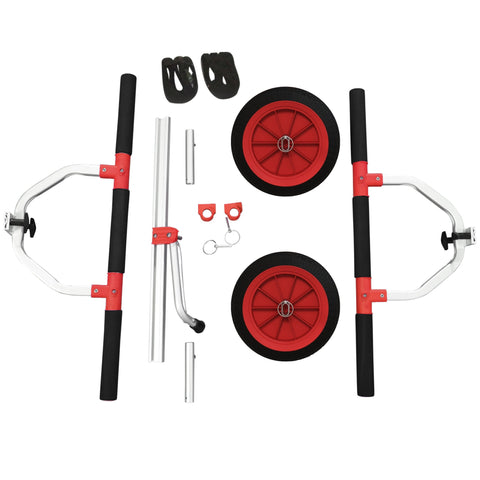 Rootz Kayak Transport Car - Canoe Carrier - Paddle Board Cart - Adjustable Width - Large Wheels - 79cm x 72.5cm x 42cm