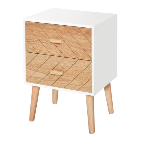Rootz Bedside Night Table - Nightstand - Corridor Dresser - Modern Retro Design - 40 x 30 x 55.5 cm