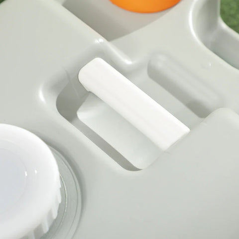 Rootz Waste Water Tank - Rollable - Splash-free Emptying - Volume 22L - Clean Disposal - Metal Handle - HDPE Plastic - Gray - 33W x 26D x 53H cm