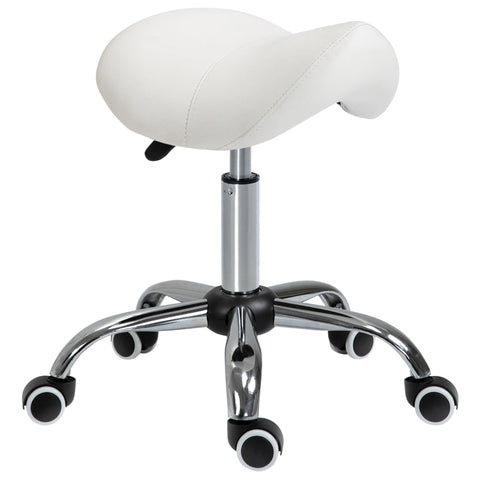 Rootz Saddle Stool - Ergonomic Stool - Height-Adjustable Chair - Promotes Upright Posture - Easy to Clean PU Leather - 52cm x 53cm x (49-61)cm