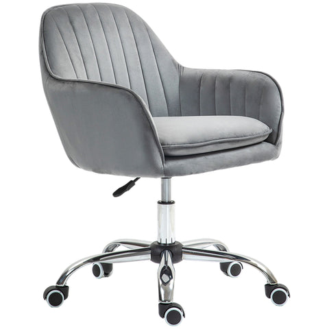 Rootz Height Adjustable Desk Chair - Office Chair - Rotating Swivel Chair - Velvet Comfort - 57cm x 58cm x 84-97cm