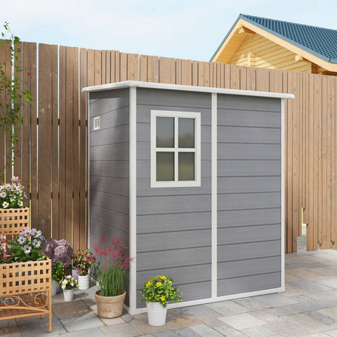 Rootz Tool Shed - Garden Shed - Storage Shed - Secure Lock - 122 x 149 x 192/177 cm