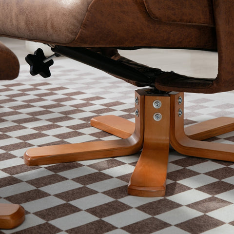 Rootz Swivel TV Armchair Set - Recliner - Lounge Chair - 135° Tilt - 78cm x 82.5cm x 109cm