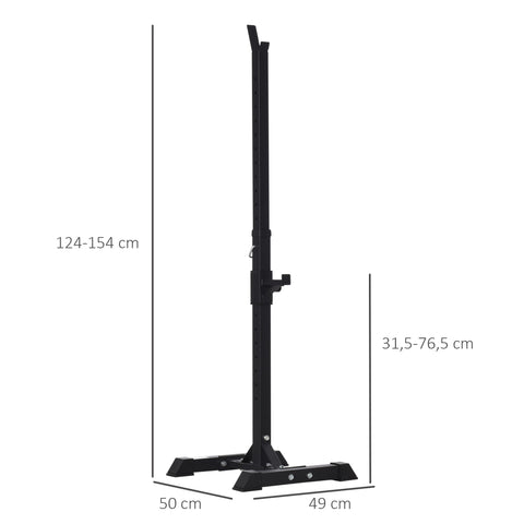 Rootz Dumbbell Stand Set - Barbell Shelf - Weight Rack - Resilient Steel - 52 x 48 x 160 cm - Adjustable Height & Rubber Foot Caps