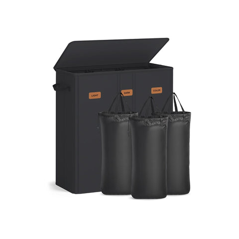 Rootz Laundry Basket - Washing Hamper - Clothes Organizer - Durable Oxford Fabric - 64cm x 33cm x 75cm