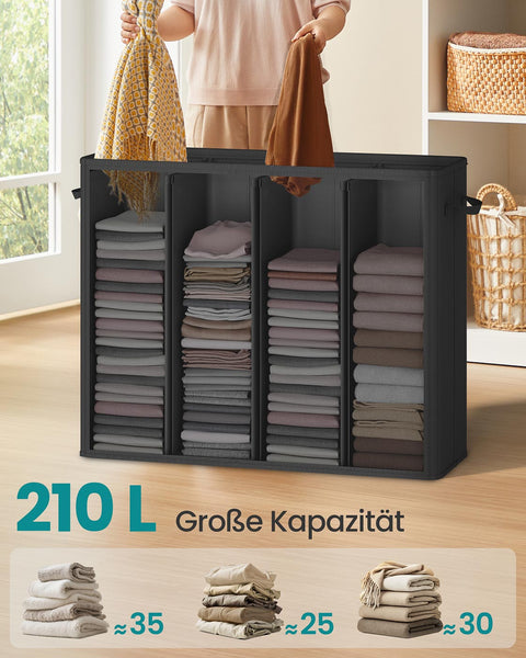 Rootz Washing Basket - Laundry Hamper - Storage Bin - Durable Oxford Fabric - 84 x 33 x 75 cm