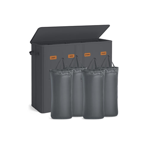 Rootz Laundry Basket - Clothes Hamper - Storage Bin - Oxford Fabric - Durable and Lightweight - 84cm x 33cm x 75cm