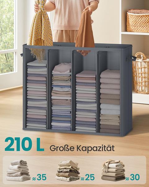 Rootz Laundry Basket - Clothes Hamper - Storage Bin - Oxford Fabric - Durable and Lightweight - 84cm x 33cm x 75cm