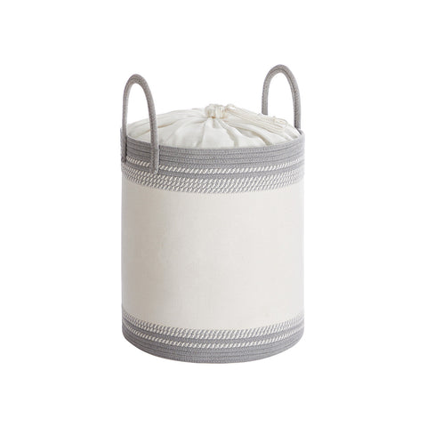 Rootz Laundry Basket 60L with Lid - Clothes Hamper - Storage Bin - Ergonomic Grip - 41 x 41 x 46 cm - Grey