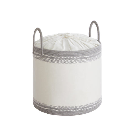 Rootz Laundry Basket - Washing Basket - Hamper with Lid & Grip - Max. Static Resilience 15kg - 50x50x46cm - Grey