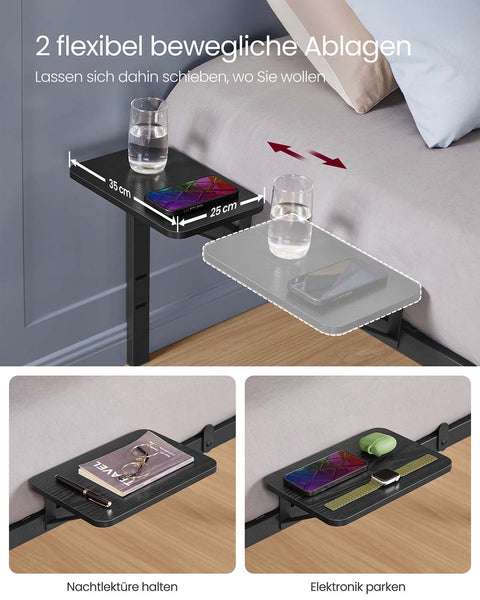 Rootz Queen Bed Frame - Sturdy Metal Platform - Sleek Black Finish - Holds up to 250 kg - 200 x 90 x 40.6 cm