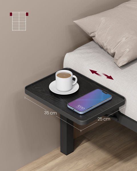 Rootz Classic Black Metal Bed Frame - Powder-coated Platform Bed - Heavy Duty - 190cm x 140cm x 41.3cm