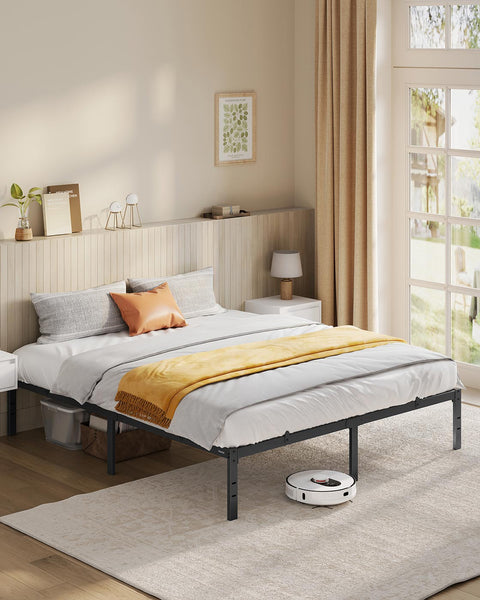 Rootz Bed Frame - Steel Bed - Black Metal Frame - Supports 454kg - 200cm x 160cm x 35.6cm