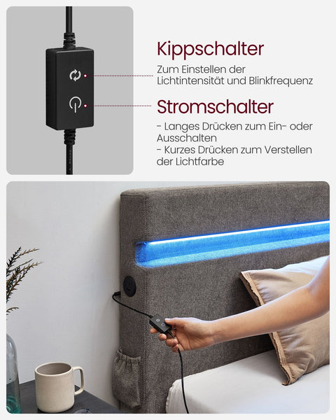 Rootz RMB802G71 Dark Gray Outdoor Lounge Set - Patio Furniture - Garden Seating - Weather-resistant - Durable Construction - Comfortable Cushions - 207.8cm x 145.4cm x 65cm