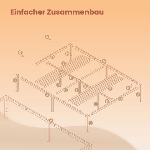 Rootz Black Metal Bed Frame - Sturdy Bedstead - Powder-Coated Frame - Supports Up to 450kg - 200cm x 160cm x 41.3cm