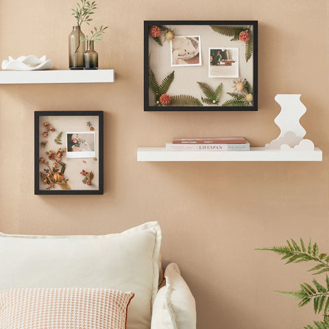 Rootz Wall Mounted Photo Frame - Picture Frame - Glass Frame - MDF - Internal Depth 3.5cm - 30.4cm x 5.5cm x 38cm