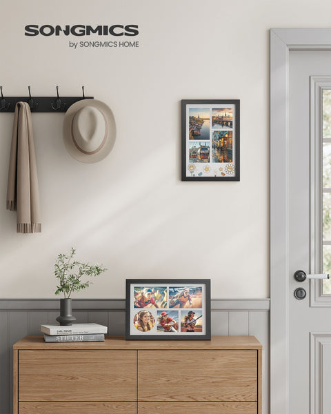 Rootz 2 Piece Set Picture Frames - Photo Frames - Wall Art Frames - MDF and Glass Material - Lightweight - Easy to Hang - Stylish Design - 36.5cm x 26cm x 1.5cm