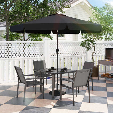 Rootz 5 Piece Garden Furniture Set - Outdoor Dining Set - Patio Table and Chairs - Tempered Glass Top - 88cm x 88cm x 72cm