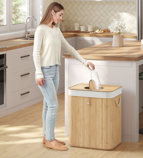 Rootz Bamboo Bottle Collector - Bottle Organizer - Storage Holder - Eco-Friendly - 40.5cm x 40.5cm x 61cm