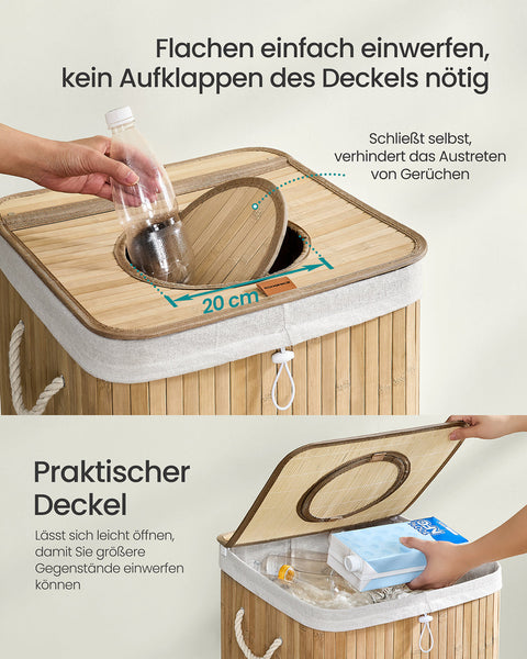 Rootz Bamboo Bottle Collector - Bottle Organizer - Storage Holder - Eco-Friendly - 40.5cm x 40.5cm x 61cm