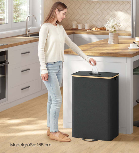 Rootz 95L Bottle Collection Container - Recycling Bin - Waste Bin - Durable Oxford Fabric - 42cm x 32.5cm x 70.5cm