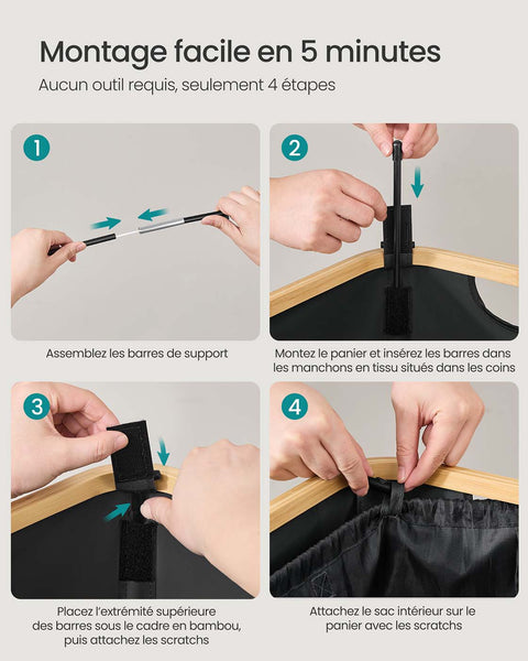 Rootz 95L Bottle Collection Container - Recycling Bin - Waste Bin - Durable Oxford Fabric - 42cm x 32.5cm x 70.5cm