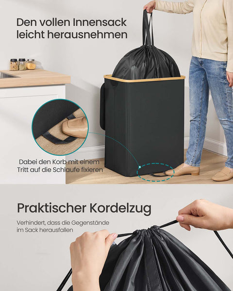 Rootz Pfand Bottle Collection Container - Recycling Bin - Waste Collector - Oxford Fabric & Polyester - 135L - 52.5 x 38.5 x 70.5 cm