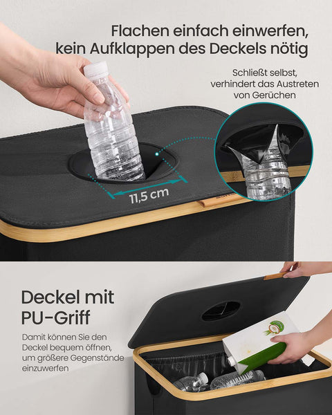 Rootz Pfand Bottle Collection Container - Recycling Bin - Waste Collector - Oxford Fabric & Polyester - 135L - 52.5 x 38.5 x 70.5 cm