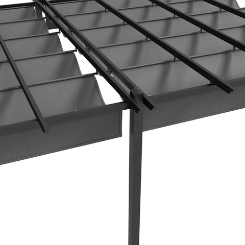 Rootz Sliding Pavilion Pergola - Terrace Shade - Garden Shelter - UV Resistant - 597cm x 358cm x 223cm