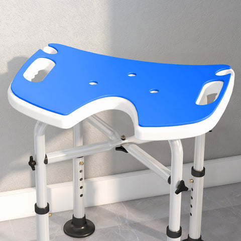 Rootz Shower Stool - Shower Seat - Bath Chair - Adjustable Height - 48.5W x 33D x 39-51.5H cm