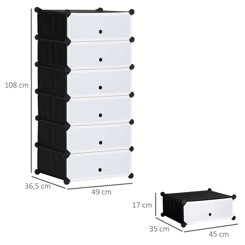 Rootz Modular Shoe Shelf System - Storage Rack - Shoe Organizer - Customizable Design - 49cm x 36.5cm x 108cm