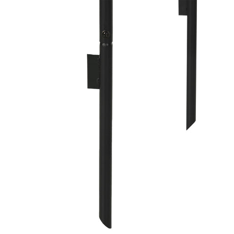 Rootz Garden Arch - Rose Arch - Trellis Arch - Metal Rose Trellis - Garden Decoration - Black - 1.40 x 0.40 x 2.40 m