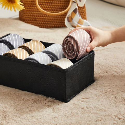 Rootz 8 Piece Set Underwear Organizer - Lingerie Storage - Bra and Panty Organizer - Non-Woven Fabric - 32cm x 32cm x 10cm