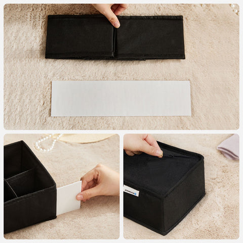 Rootz 8 Piece Set Underwear Organizer - Lingerie Storage - Bra and Panty Organizer - Non-Woven Fabric - 32cm x 32cm x 10cm