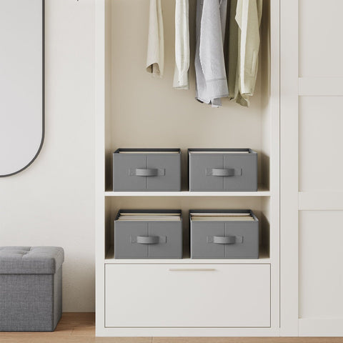 Rootz 4 Piece Set Wardrobe Organizer - Storage Boxes - Closet Organizers - Non-Woven Fabric - 42cm x 30cm x 17cm