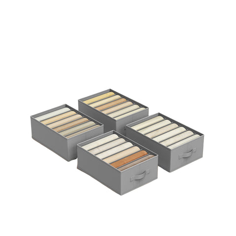 Rootz Drawer Organizer Set - Storage Dividers - Closet Organizers - Pigeon Gray - Space-Saving - 42cm x 30cm x 17cm (per organizer)