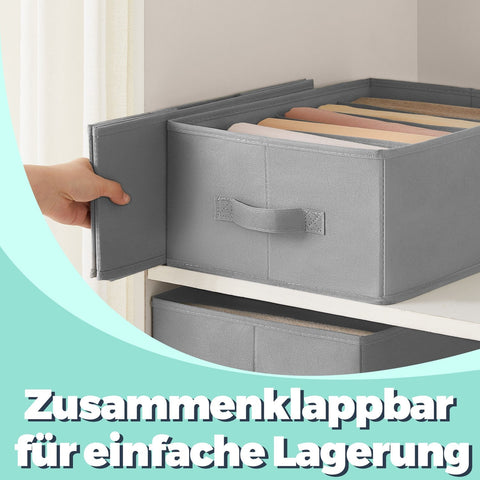 Rootz Drawer Organizer Set - Storage Dividers - Closet Organizers - Pigeon Gray - Space-Saving - 42cm x 30cm x 17cm (per organizer)