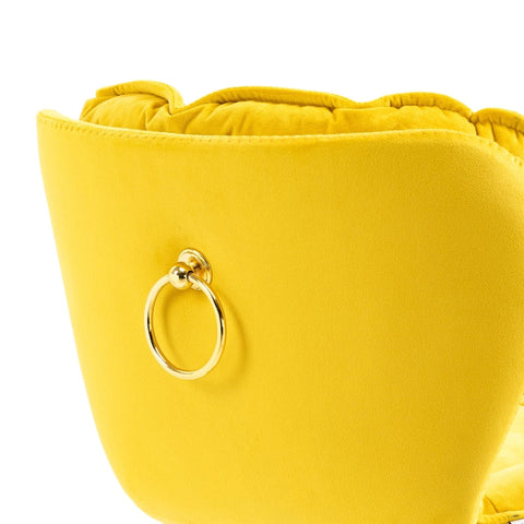 Rootz Swivel Bar Stools - Height Adjustable Chairs - Rotatable Stools - Luxurious Velvet - 55cm x 46cm x 92-112cm