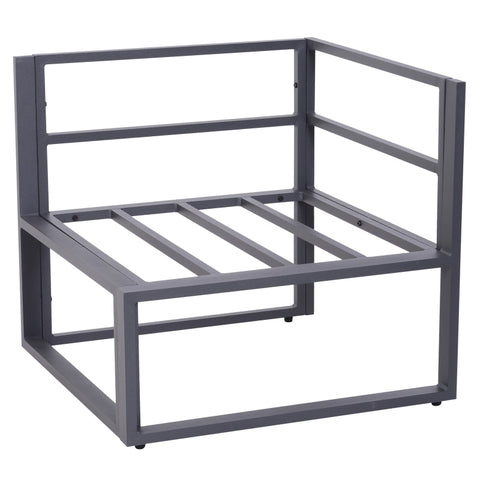 Rootz 6 Piece Garden Set - Outdoor Lounge Set - Patio Furniture - Durable Aluminum Frames - Weather-Resistant Cushions - Tempered Glass Table - Middle Chair: 65cm x 65cm x 63cm - Corner Chair: 65cm x 65cm x 63cm - Coffee Table: 75cm x 70cm x 30cm