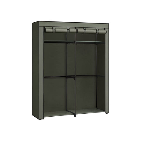 Rootz Fabric Wardrobe Organizer - Portable Closet - Non-Woven Storage System - Sage Green - 43cm x 140cm x 174cm