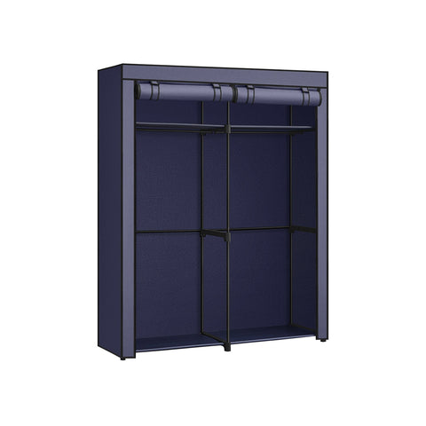 Rootz Fabric Wardrobe Organizer - Closet System - Wardrobe Rack - Non-Woven Fabric - 43cm x 140cm x 174cm - 5.4kg - Dark Blue