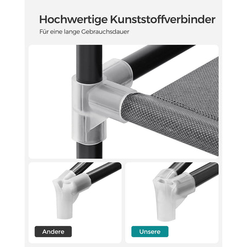 Rootz Gray Steel Wardrobe - Closet Organizer - Storage Cabinet - Non-Woven Fabric - Plastic - 45cm x 127cm x 176cm - Lightweight - Sturdy - Easy Assembly