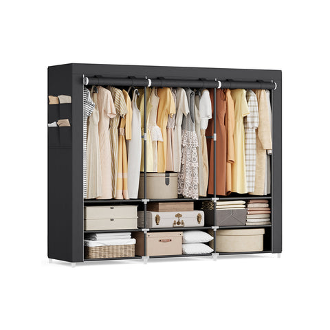 Rootz Wardrobe - Clothes Storage - Garment Organizer - Spacious Storage - 45 x 188 x 176 cm