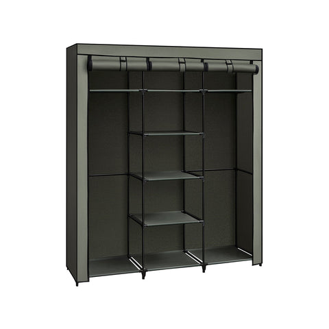 Rootz Fabric Wardrobe Organizer - Foldable Closet - Clothes Rail - Sage Green - 45cm x 150cm x 175cm