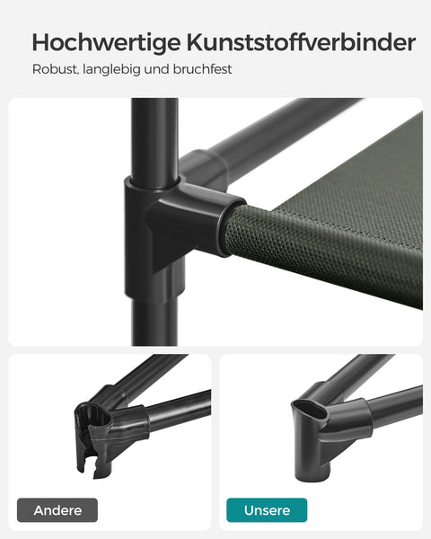 Rootz Fabric Wardrobe Organizer - Foldable Closet - Clothes Rail - Sage Green - 45cm x 150cm x 175cm