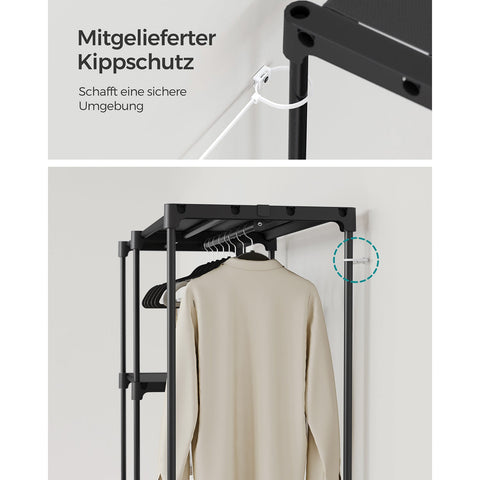 Rootz Portable Wardrobe - Cupboard - Organiser - Wardrobe - 43 x 124 x 182 cm