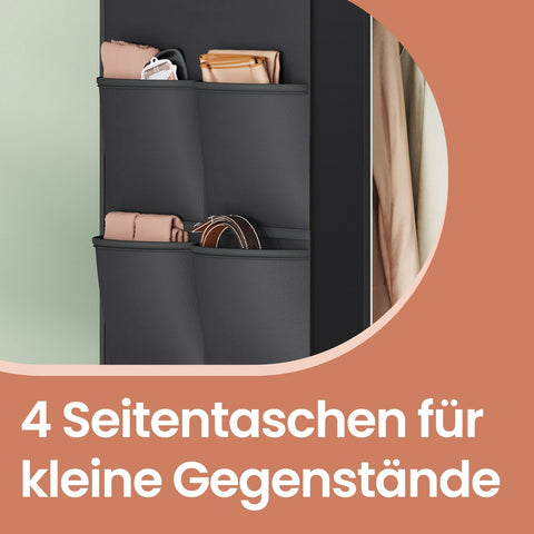 Rootz Fabric Cabinet Wardrobe - Clothes Organizer - Storage Unit - Space Saving - 45 x 127 x 176 cm